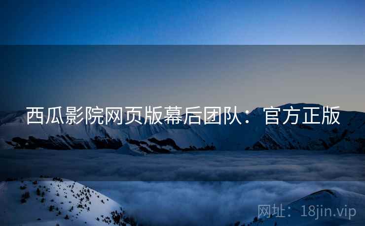 西瓜影院网页版幕后团队：官方正版